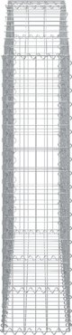 vidaXL Καμπυλωτός Γκαμπιόν Καλάθι 150x30x120/140 cm από Γαλβανισμένο Σίδερο