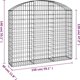 vidaXL Καμπυλωτός Γκαμπιόν Καλάθι 150x30x120/140 cm από Γαλβανισμένο Σίδερο