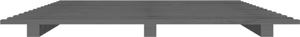 vidaXL Rama κρεβατιού, γκρι, 90x200 cm, μασίφ πεύκο