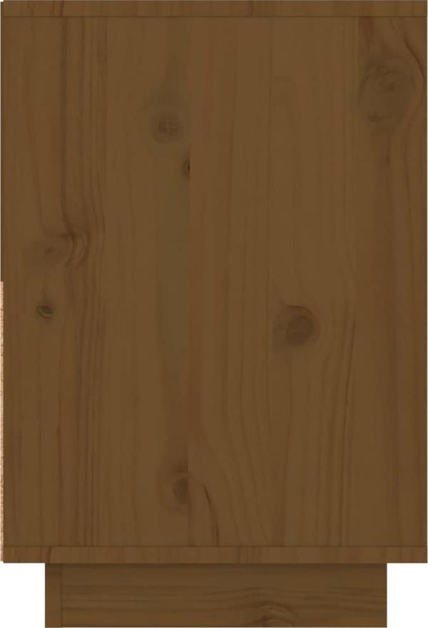 vidaXL Κομοδίνα, 2 τμχ, μελί καφέ, 60x34x51 εκ, μασίφ πεύκο