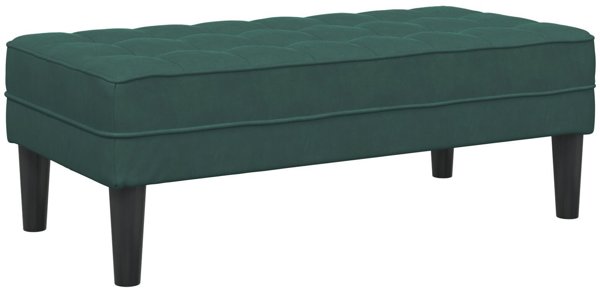 vidaXL Πάγκος βεράντας σκούρο πράσινο 113x57x39 εκ. βελούδινος