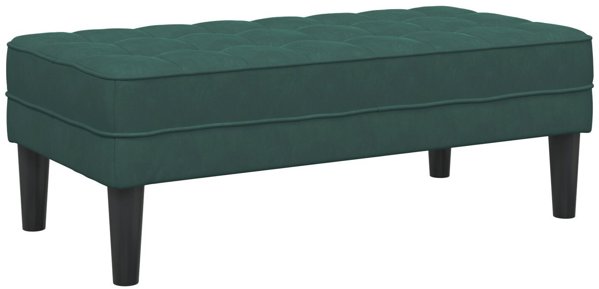vidaXL Πάγκος βεράντας σκούρο πράσινο 113x57x39 εκ. βελούδινος