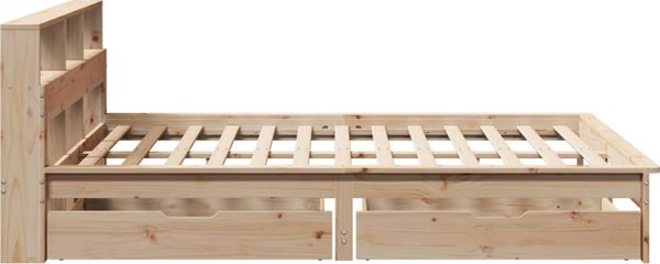 κρεβάτι vidaXL με ράφια, χωρίς στρώμα, 120x200 cm, πεύκο