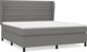 vidaXL Kρεβάτι continental με στρώμα, σκούρο γκρι ύφασμα 160x200 εκ.