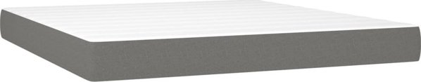 vidaXL Kρεβάτι continental με στρώμα, σκούρο γκρι ύφασμα 160x200 εκ.
