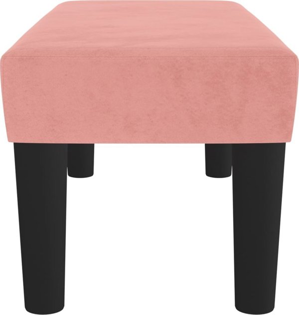 vidaXL Lawka, rozowa, 70x30x30 cm, tapicerowana aksamitem