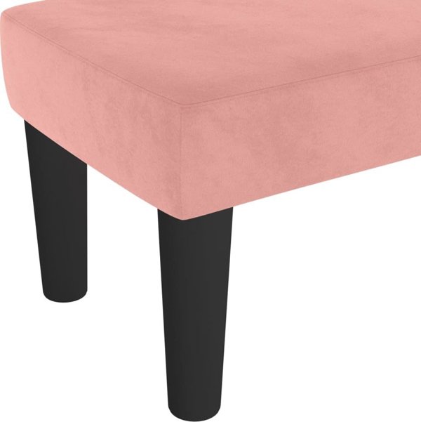 vidaXL Lawka, rozowa, 70x30x30 cm, tapicerowana aksamitem