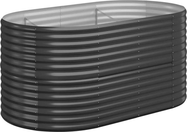 vidaXL vidaXL Donica ogrodowa, malowana proszkowo stal, 152x80x68cm, antracyt