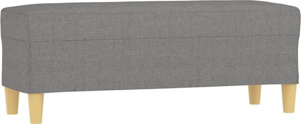 Παγκάκι, σκούρο γκρι, 100x35x41 cm, με υφασμάτινη επένδυση