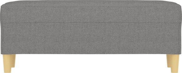Παγκάκι, σκούρο γκρι, 100x35x41 cm, με υφασμάτινη επένδυση