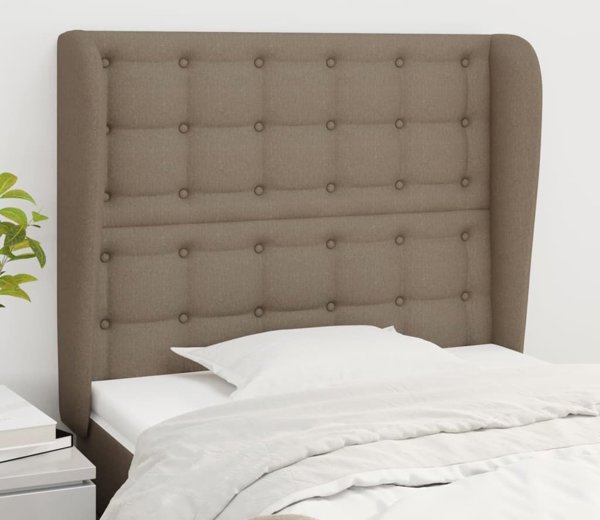 vidaXL Μαξιλάρι κεφαλής uszak taupe, 83x23x118/128 cm, ύφασμα