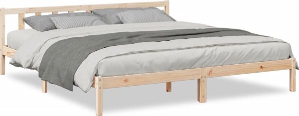 vidaXL Μεγάλο κρεβάτι χωρίς στρώμα, 180x210 εκ., από μασίφ πεύκο