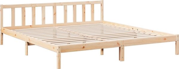 vidaXL Μεγάλο κρεβάτι χωρίς στρώμα, 180x210 εκ., από μασίφ πεύκο