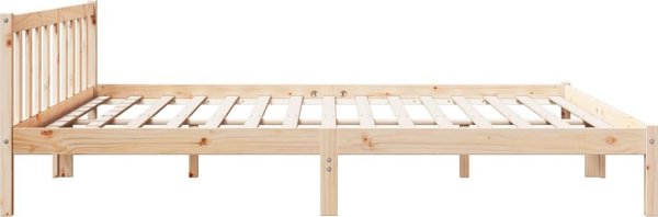 vidaXL Μεγάλο κρεβάτι χωρίς στρώμα, 180x210 εκ., από μασίφ πεύκο