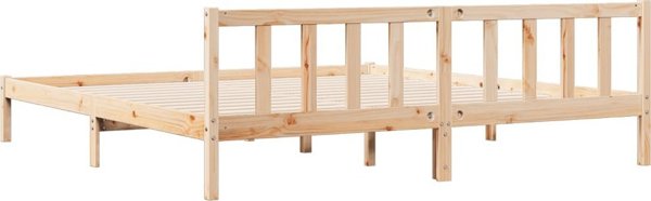 vidaXL Μεγάλο κρεβάτι χωρίς στρώμα, 180x210 εκ., από μασίφ πεύκο