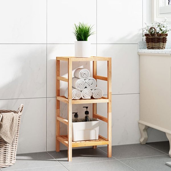 vidaXL Ράφι Μπάνιου, 35,5x35,5x79 εκ., Από Ξύλο Καρυδιάς