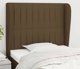 vidaXL Zaglowek uszak ciemnobrazowy 103x23x118/128 cm tkanina