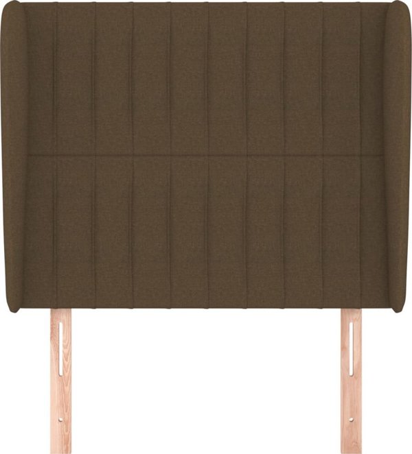 vidaXL Zaglowek uszak ciemnobrazowy 103x23x118/128 cm tkanina