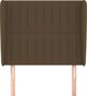 vidaXL Zaglowek uszak ciemnobrazowy 103x23x118/128 cm tkanina