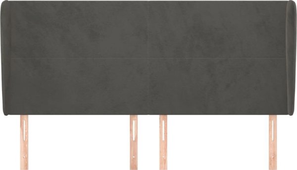 Κεφαλάρι uszak vidaXL, σκούρο γκρι, 163x23x118/128 cm, βελούδο