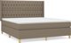 vidaXL Κρεβάτι continental με στρώμα, taupe, ύφασμα, 180x200 εκ