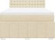 vidaXL Κρεβάτι κοντινεντάλ με στρώμα κρεμ 140x200 cm ύφασμα