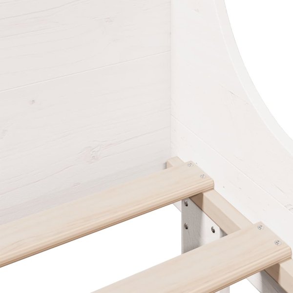 vidaXL Rama κρεβατιού χωρίς στρώμα, λευκή, 90x190 εκ, μασίφ πεύκο