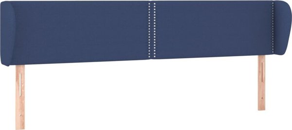vidaXL Zaglowek uszak, niebieski, 203x23x78/88 cm, tkanina