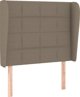 vidaXL Κρεβάτι κοντινεντάλ με στρώμα, taupe, 90x190 cm, ύφασμα