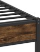 Κρεβάτι vidaXL χωρίς στρώμα, καπνισμένη δρυς 90x200 cm