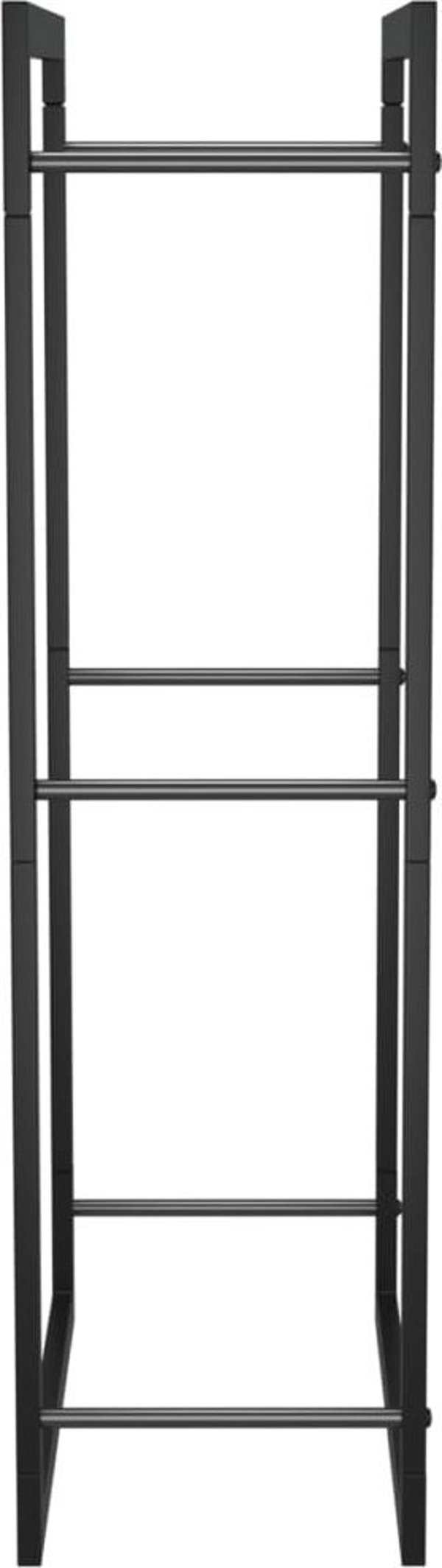 vidaXL Stojak na drewno, matowy czarny, 50x28x94 cm, stalowy