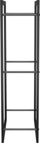 vidaXL Stojak na drewno, matowy czarny, 50x28x94 cm, stalowy