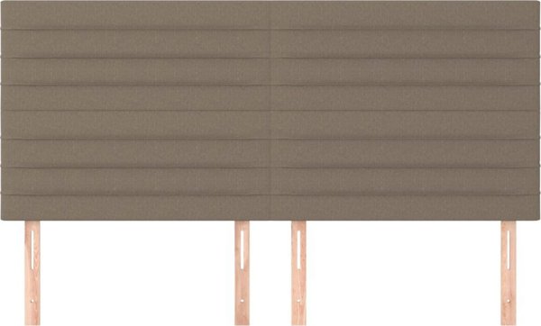 vidaXL Zaglowki do lozka, 4 szt., taupe, 90x5x78/88 cm, tkanina