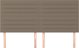 vidaXL Zaglowki do lozka, 4 szt., taupe, 90x5x78/88 cm, tkanina