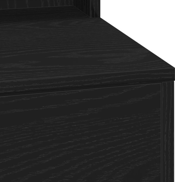 vidaXL Τουαλέτα Μαύρη Δρυς Ξύλο Ανακυκλωμένο 50 x 41 x 135 cm