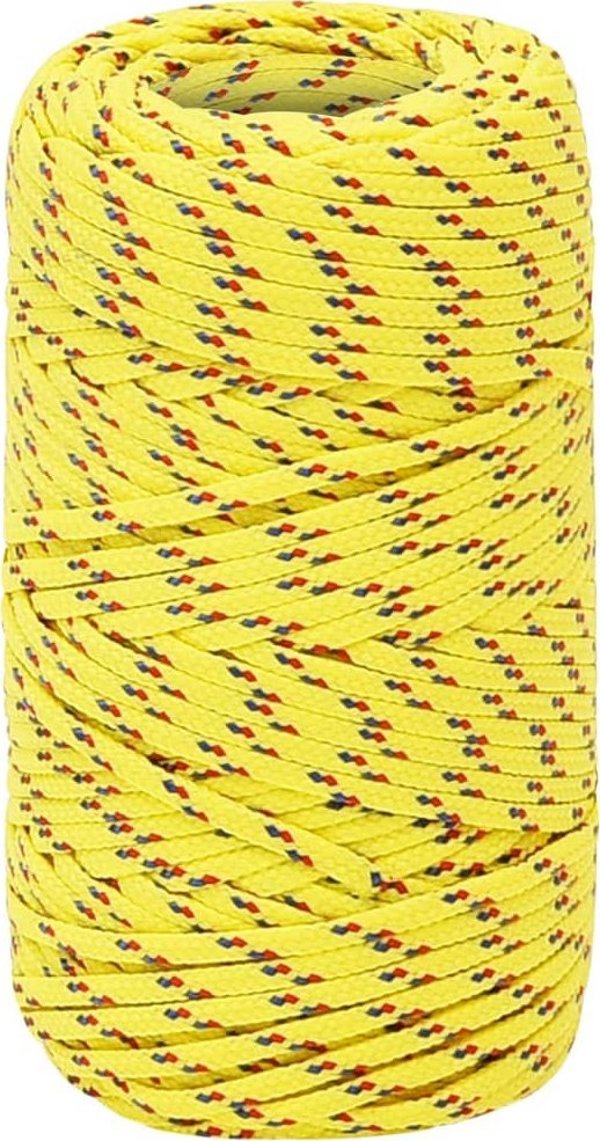 vidaXL Ναυτικό σχοινί, κίτρινο, 2 mm, 250 m, πολυπροπυλένιο
