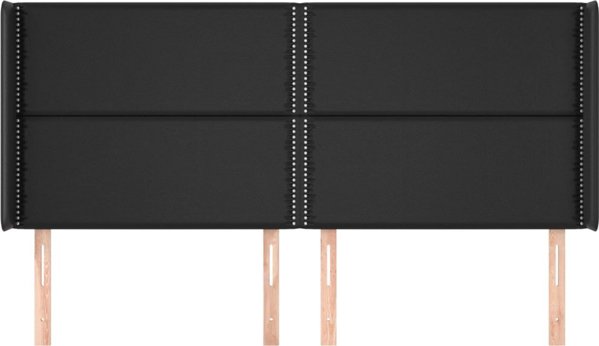 Κεφαλάρι τύπου ουσάκ vidaXL, μαύρο, 203x16x118/128 cm, συνθετικό δέρμα