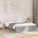 vidaXL Rama κρεβατιού γκρι τσιμέντου 135x190 cm από υλικό ξύλου