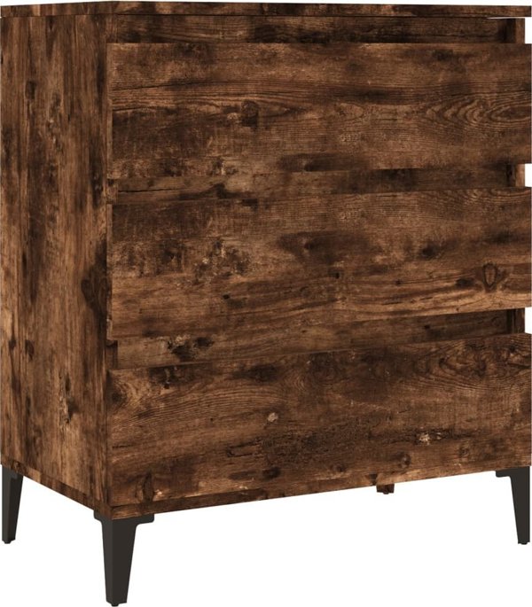 vidaXL Συρταριέρα, καπνιστή δρυς, 60x35x70 cm, υλικό από ξυλοπροϊόντα