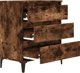 vidaXL Συρταριέρα, καπνιστή δρυς, 60x35x70 cm, υλικό από ξυλοπροϊόντα