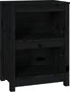 vidaXL Regal na ksiazki, czarny, 50x35x68 cm, lite drewno sosnowe