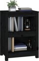 vidaXL Regal na ksiazki, czarny, 50x35x68 cm, lite drewno sosnowe