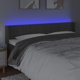 vidaXL Κεφαλάρι κρεβατιού με LED, σκούρο γκρι, 183x16x78/88 cm, βελούδο