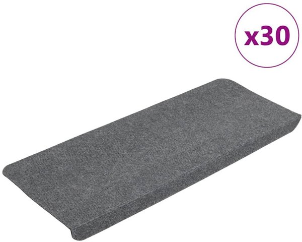 vidaXL Maty na schody samoprzylepne 30 szt. Szare 65x24,5x3,5 cm