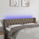 vidaXL Κεφαλάρι κρεβατιού με LED 147x16x78/88 εκ. ταουπέ ύφασμα