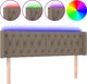 vidaXL Κεφαλάρι κρεβατιού με LED 147x16x78/88 εκ. ταουπέ ύφασμα