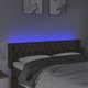 vidaXL Κεφαλάρι κρεβατιού με LED 147x16x78/88 εκ. ταουπέ ύφασμα