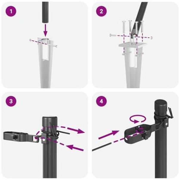 vidaXL Καρφιά Φρακτών 7 Τεμ. 32 mm 180 cm Γαλβανισμένο Ατσάλι