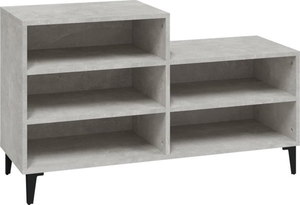 vidaXL Szafka na παπούτσια, γκρι σκυρόδεμα, 102x36x60 cm