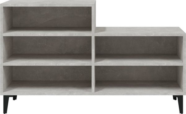 vidaXL Szafka na παπούτσια, γκρι σκυρόδεμα, 102x36x60 cm
